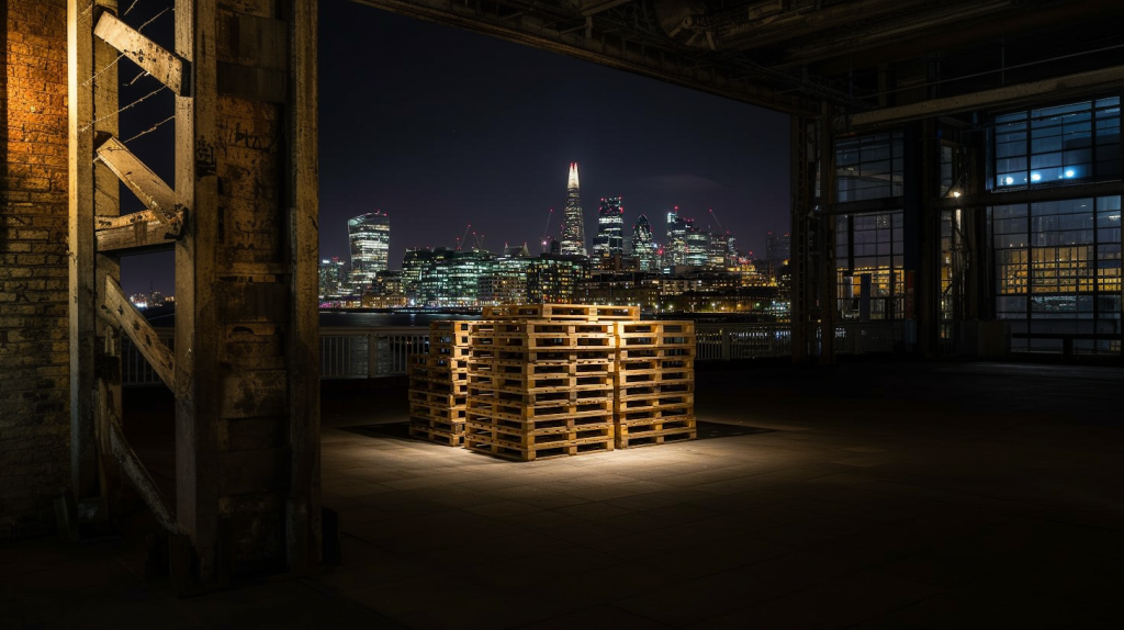 Wooden Crates and Pallets for props and set design in Manchester